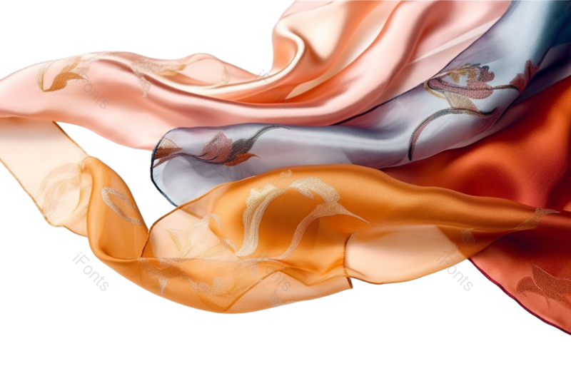 主图图片,传统元素,缎带PNG,丝巾免抠素材